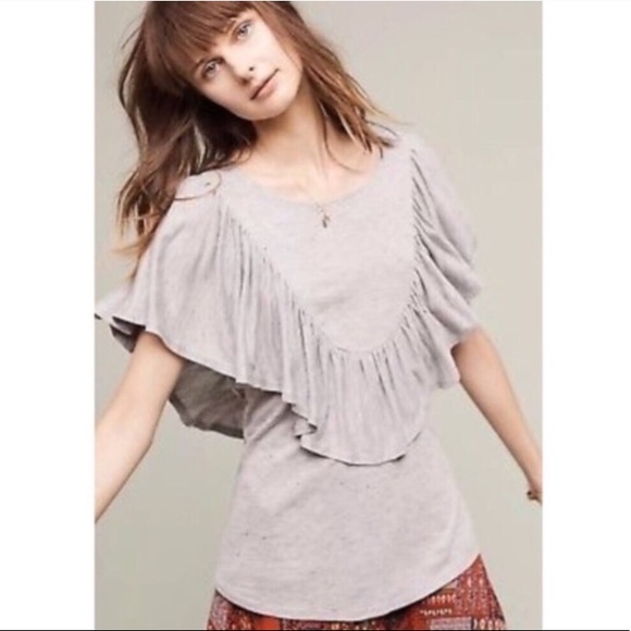 Anthropologie • Dolan Left Delon Ruffle T Shirt - Picture 3 of 7